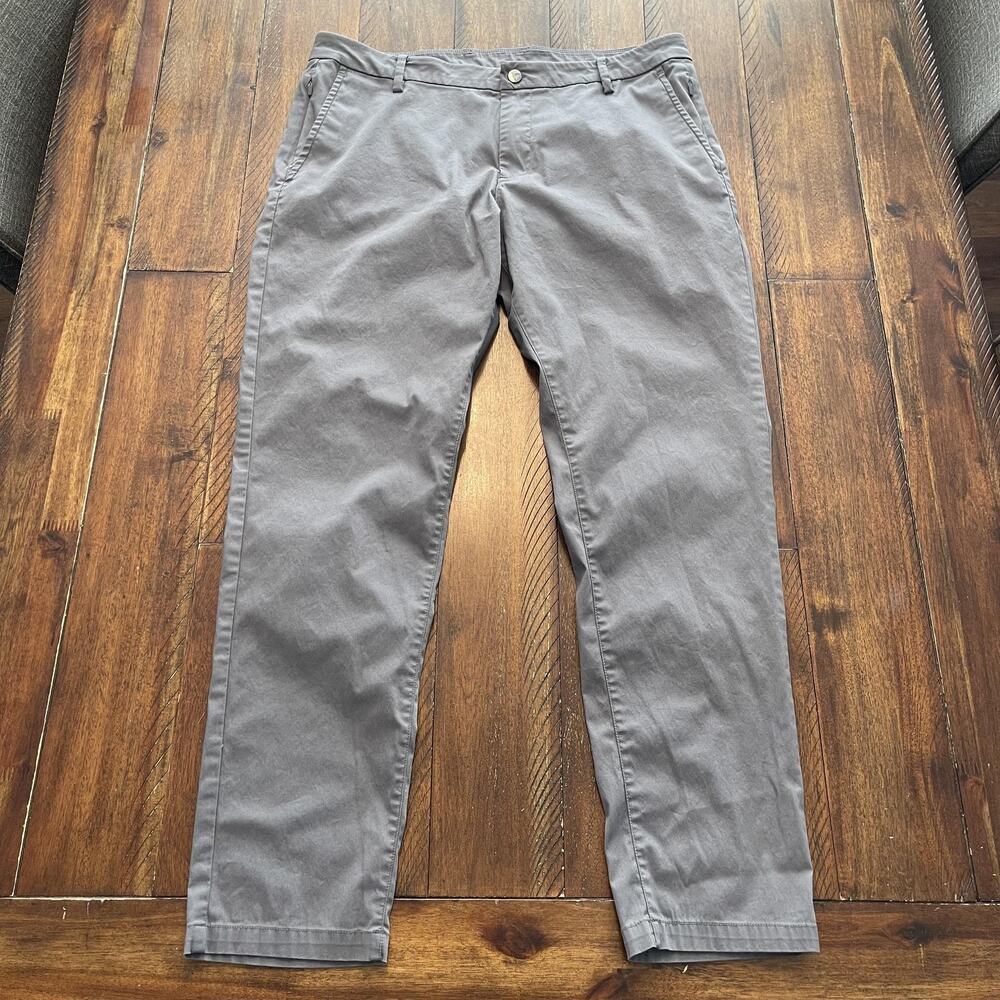 Birddogs Pants Mens 36x32 Gray Chino Stretch Golf Straight Leg Performance - Picture 5 of 11